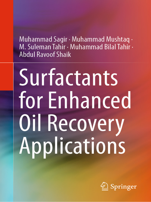 Title details for Surfactants for Enhanced Oil Recovery Applications by Muhammad Sagir - Available